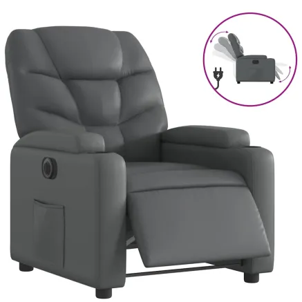 Fauteuil inclinable électrique Gris Similicuir 2