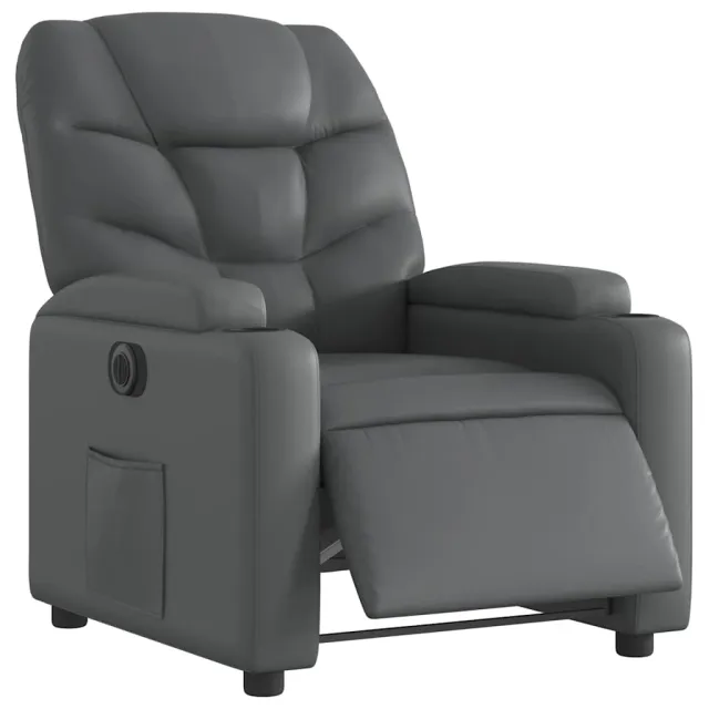 Fauteuil inclinable électrique Gris Similicuir