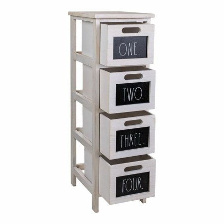 Cajonera Alexandra House Living Blanco Madera de Paulonia 32 x 81 x 26