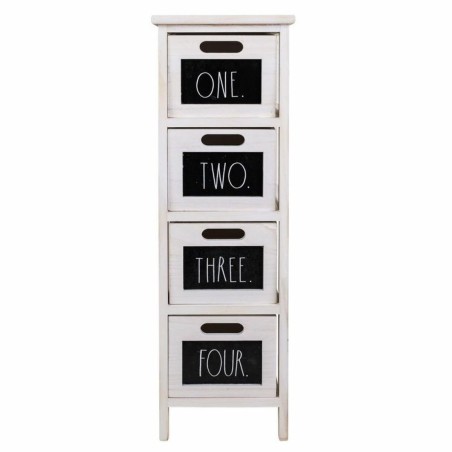 Cajonera Alexandra House Living Blanco Madera de Paulonia 32 x 81 x 26