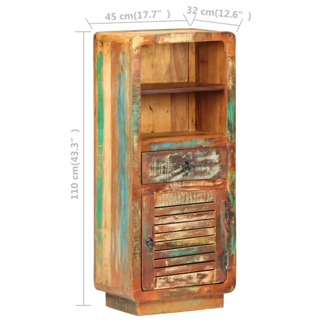 Buffet 45x32x110 cm Bois de récupération massif