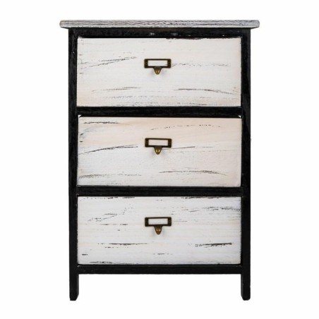 Ladenkast Alexandra House Living Wit Zwart Paulownia hout 29 x 58 x 40