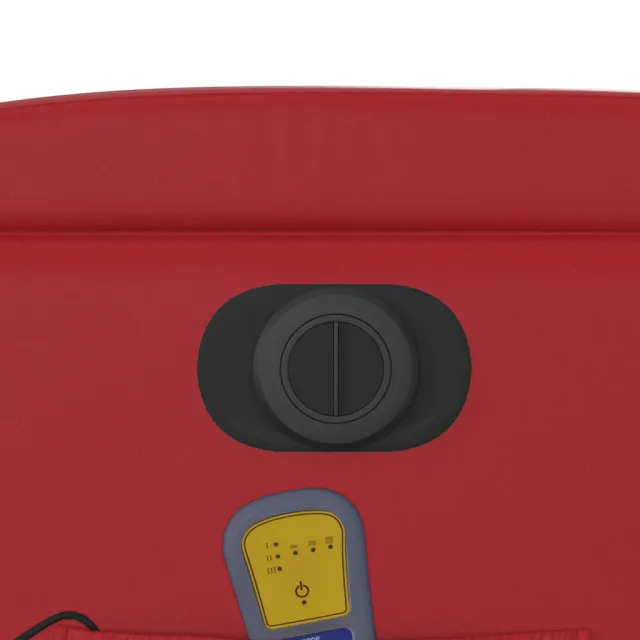 Fauteuil de massage inclinable électrique rouge similicuir