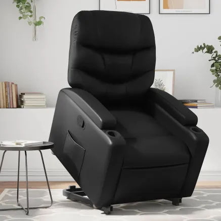 Fauteuil inclinable Noir Similicuir