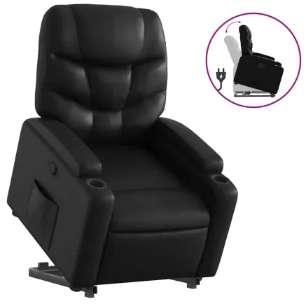 Fauteuil inclinable Noir Similicuir 2