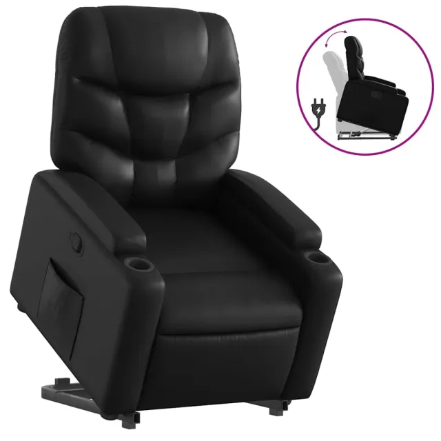 Fauteuil inclinable Noir Similicuir