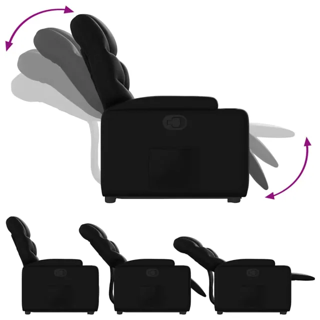 Fauteuil inclinable Noir Similicuir