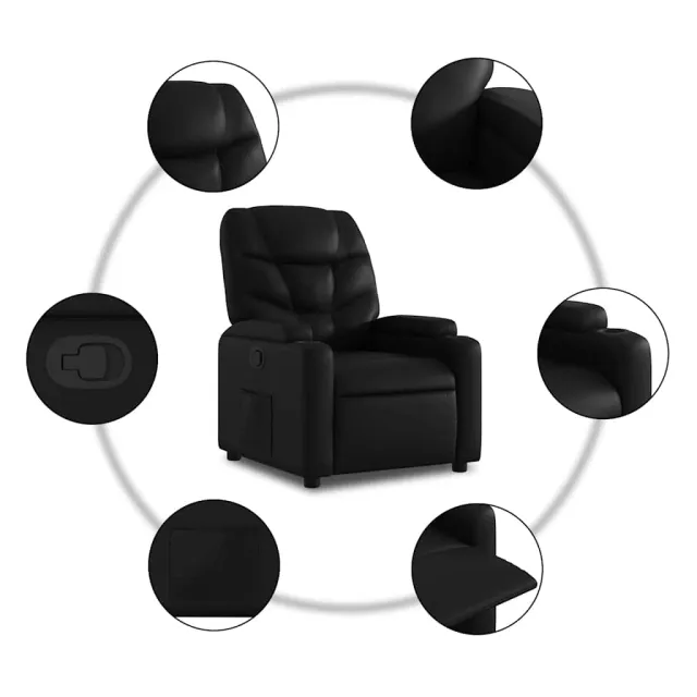 Fauteuil inclinable Noir Similicuir