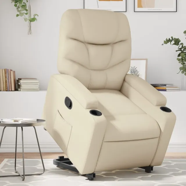 Fauteuil inclinable Crème Similicuir