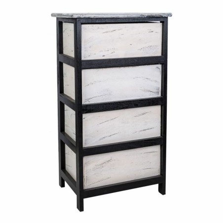 Ladenkast Alexandra House Living Wit Zwart Paulownia hout 29 x 73 x 40