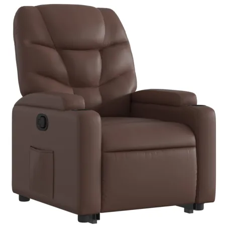 Fauteuil inclinable marron similicuir