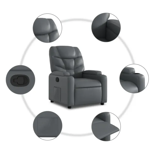 Fauteuil inclinable Gris Similicuir