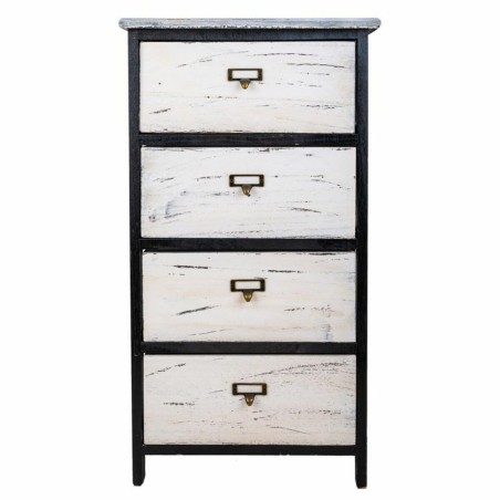 Ladenkast Alexandra House Living Wit Zwart Paulownia hout 29 x 73 x 40