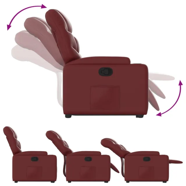 Fauteuil inclinable Rouge bordeaux Similicuir