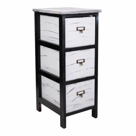 Ladenkast Alexandra House Living Wit Zwart Paulownia hout 32 x 63 x 26