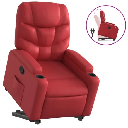 Fauteuil inclinable Rouge Similicuir 2