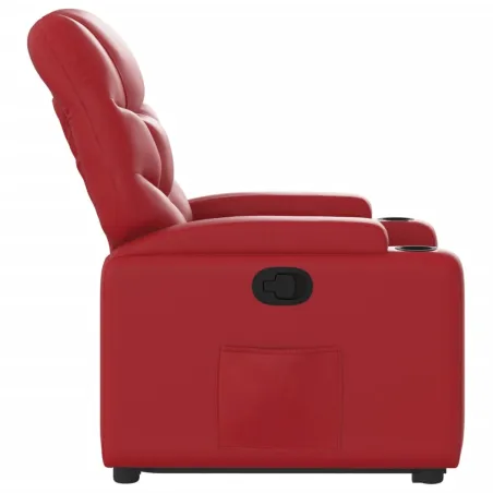 Fauteuil inclinable Rouge Similicuir