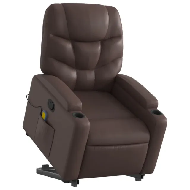 Fauteuil inclinable de massage Marron Similicuir