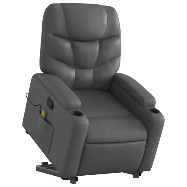 Fauteuil inclinable de massage Gris Similicuir