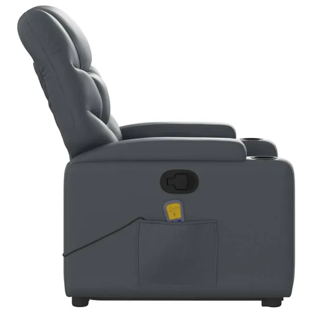 Fauteuil inclinable de massage Gris Similicuir