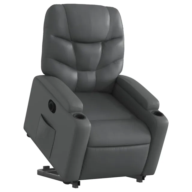 Fauteuil inclinable électrique gris similicuir