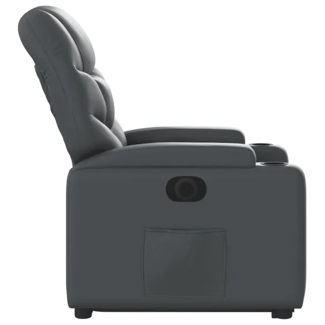 Fauteuil inclinable électrique gris similicuir