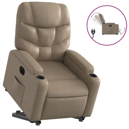 Fauteuil inclinable électrique cappuccino similicuir