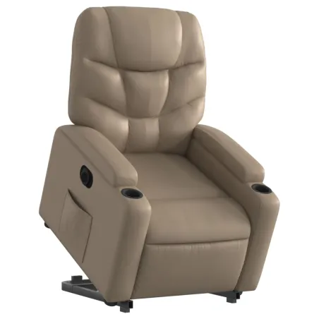 Fauteuil inclinable électrique cappuccino similicuir