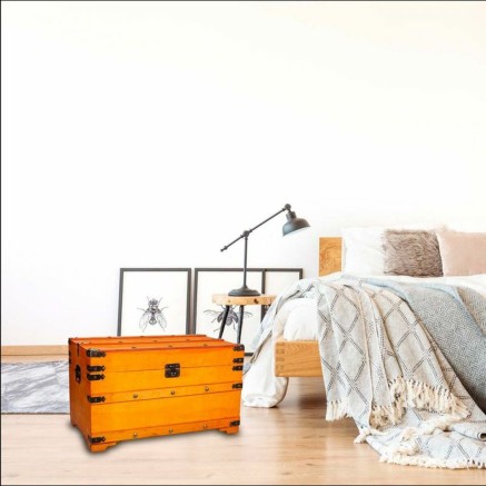Baule Alexandra House Living Legno Metallo 37 x 39 x 66 cm 2