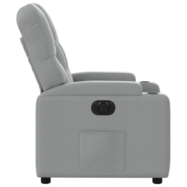 Fauteuil inclinable électrique Gris clair Tissu