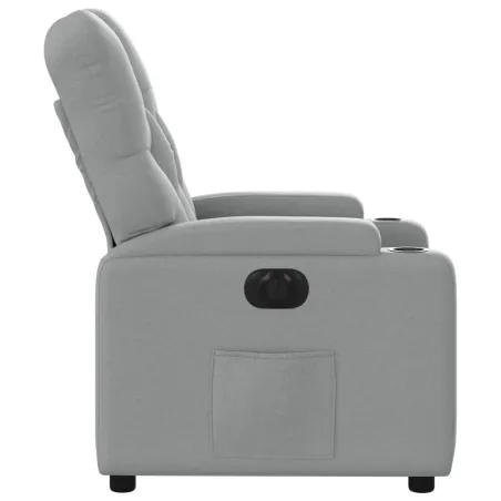 Fauteuil inclinable électrique Gris clair Tissu