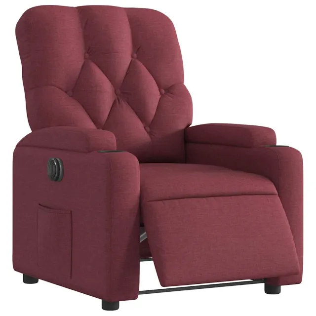 Fauteuil inclinable électrique Rouge bordeaux Tissu