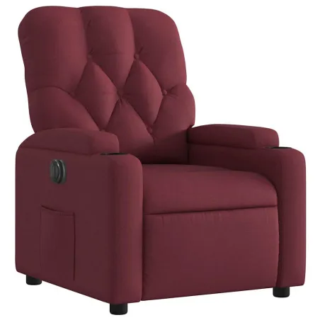 Fauteuil inclinable électrique Rouge bordeaux Tissu