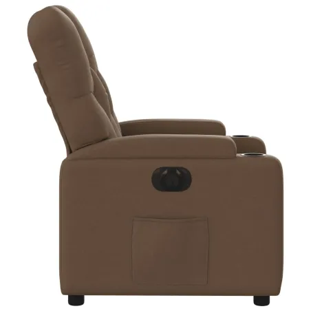 Fauteuil inclinable électrique Marron Tissu