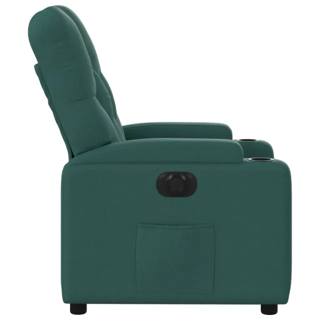 Fauteuil inclinable électrique Vert foncé Tissu
