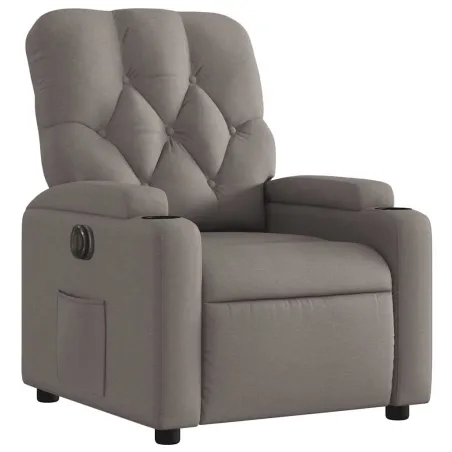 Fauteuil inclinable électrique Taupe Tissu