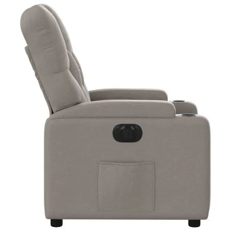 Fauteuil inclinable électrique Taupe Tissu