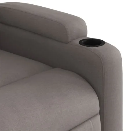 Fauteuil inclinable électrique Taupe Tissu