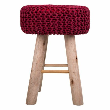 Stool Alexandra House Living Burgundy Bamboo Sponge MDF Wood 32 x 44 x
