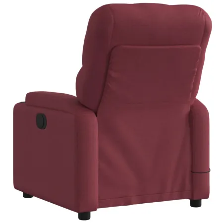 Fauteuil de massage inclinable électrique Rouge bordeaux Tissu