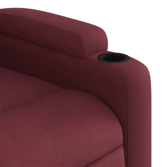 Fauteuil de massage inclinable électrique Rouge bordeaux Tissu