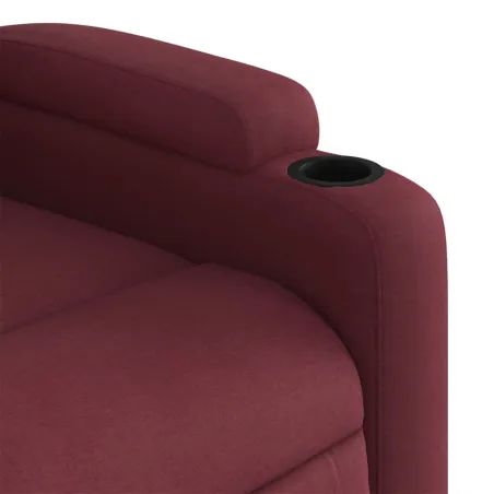 Fauteuil de massage inclinable électrique Rouge bordeaux Tissu