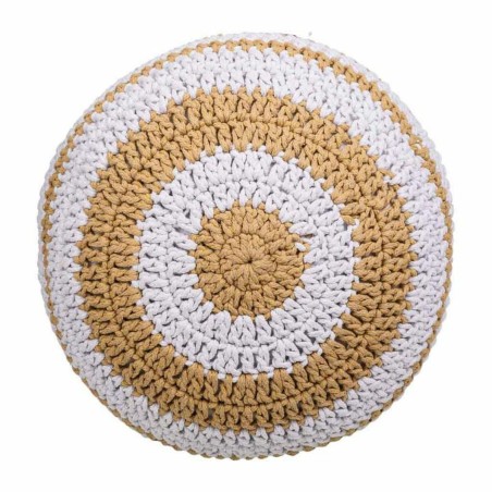 Puff Alexandra House Living Blanco Marrón Poliestireno 45 x 30 x 45 c