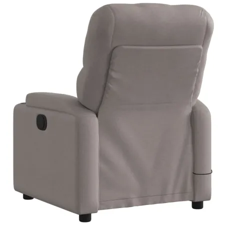 Fauteuil de massage inclinable électrique Taupe Tissu