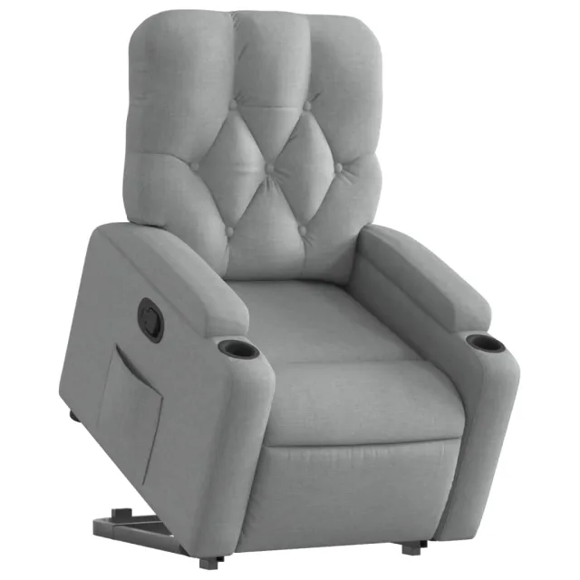 Fauteuil inclinable Gris clair Tissu