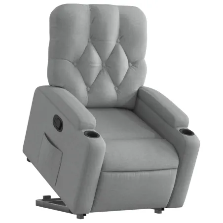 Fauteuil inclinable Gris clair Tissu