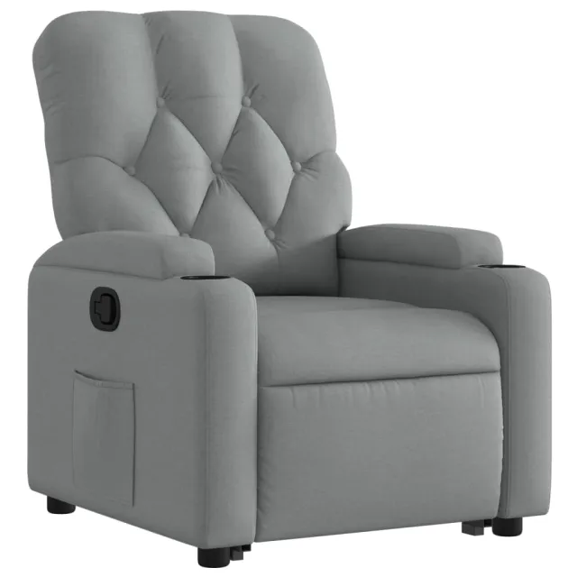 Fauteuil inclinable Gris clair Tissu