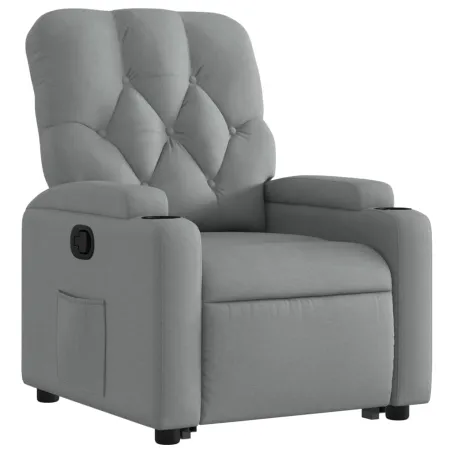 Fauteuil inclinable Gris clair Tissu