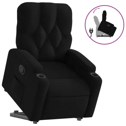 Fauteuil inclinable noir tissu 2