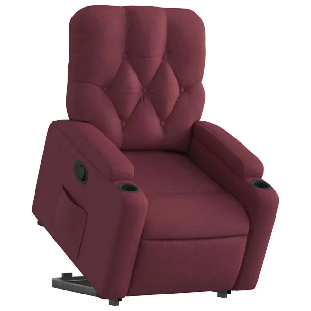 Fauteuil inclinable rouge bordeaux tissu